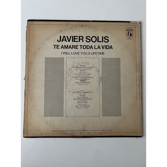 Javier Solis Te Amare Toda La Vida I Will Love You A Lifetime LP Caytronics VG - Picture 2 of 7
